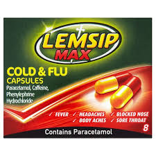 Lemsip Max Cold+Flu Capsules  (8)