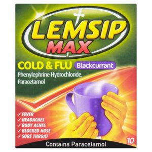 Lemsip Max Cold & Flu Sachets Blackcurrant (10)