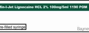 Min-I-Jet Lignocaine HCL 2%  100mg/5ml   1190      POM
