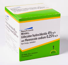 Minims Lidocaine hyd. 4% & Flourescein 0.25% (20) POM
