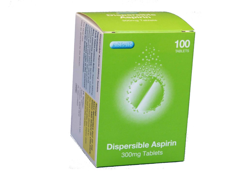 Aspirin Tablets Dispersible 300mg 100 POM Baymed